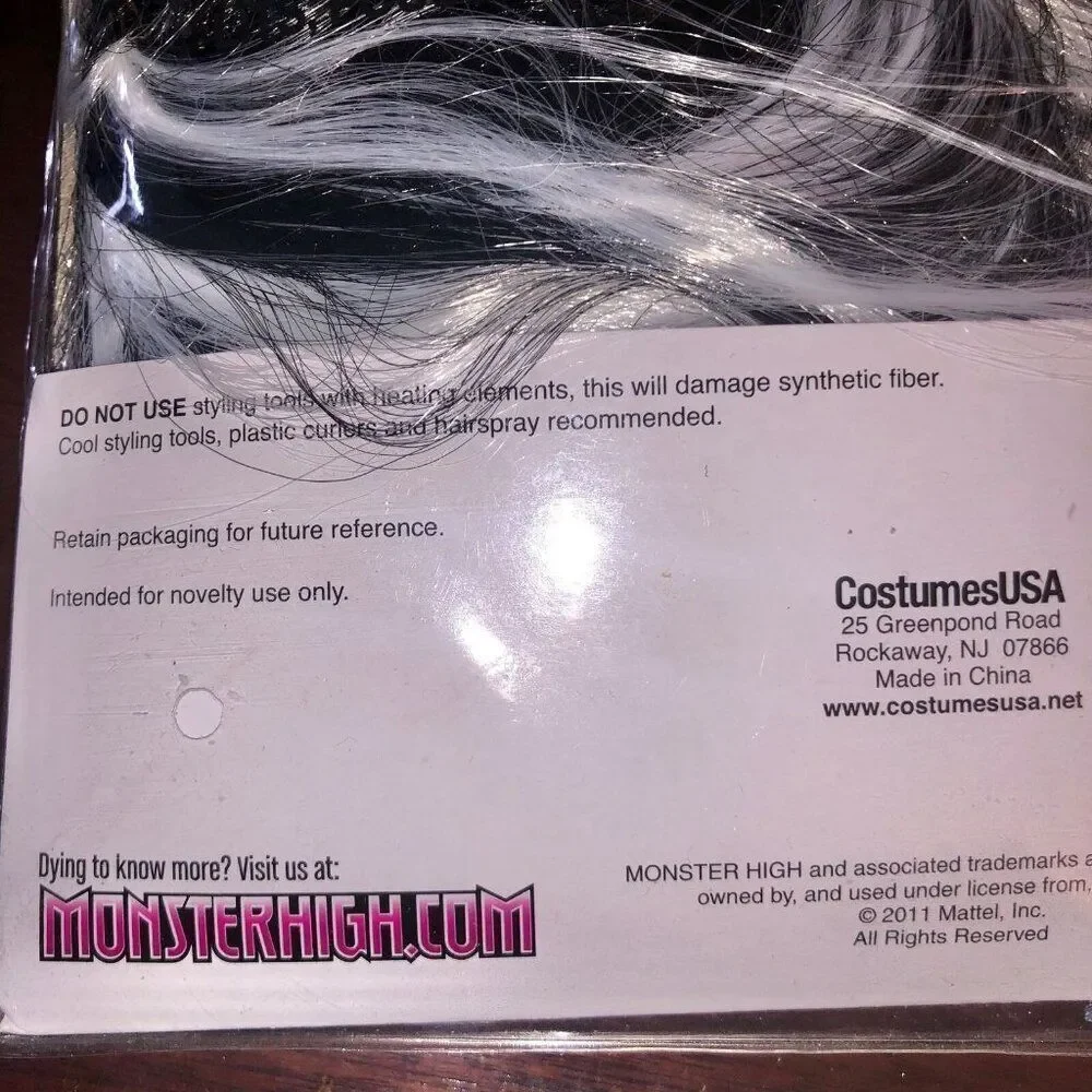 Monster High Frankie Stein Child Halloween Wig Halloween Party Costume USA